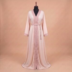 Soft Blush Pink Moroccan Caftan
